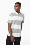 Gestreiftes Polohemd mit kurzen Ärmeln, Unisex
