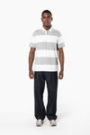 Gestreiftes Polohemd mit kurzen Ärmeln, Unisex