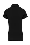 Kurzarm-Polohemd für Damen. Aus Baumwollpiqué Black