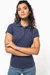 Kurzarm-Polohemd für Damen. Aus Baumwollpiqué