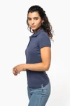 Kurzarm-Polohemd für Damen. Aus Baumwollpiqué