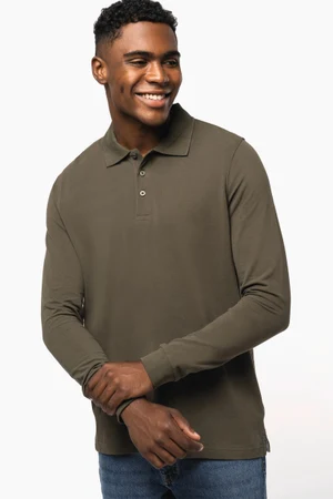 Herren Langarm Poloshirt