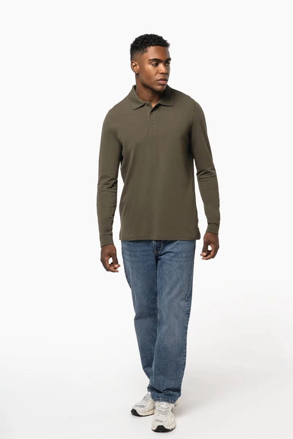 Herren Langarm Poloshirt