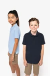 Kinder Kurzarm Poloshirt aus Baumwollpiqué