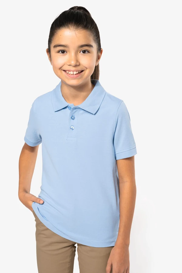 Kinder Kurzarm Poloshirt aus Baumwollpiqué