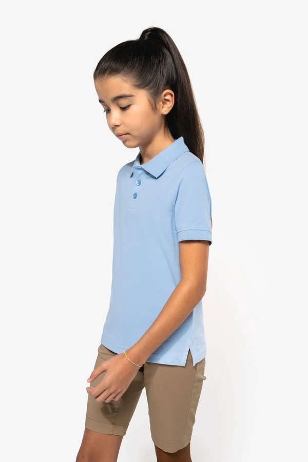 Kinder Kurzarm Poloshirt aus Baumwollpiqué