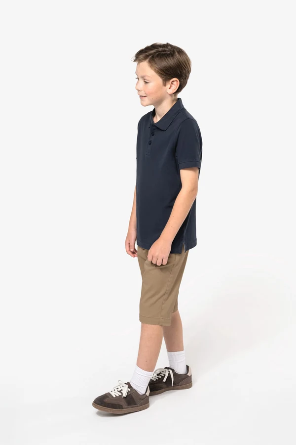 Kinder Kurzarm Poloshirt aus Baumwollpiqué