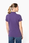 Dammen Kurzam Poloshirt aus Baumwollpiqué