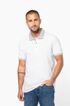 Zweifarbiges Piqué-Polohemd für Herren