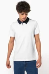 Zweifarbiges Jersey-Polohemd für Herren