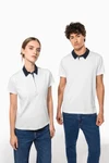 Zweifarbiges Jersey-Polohemd für Herren