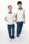Zweifarbiges Jersey-Polohemd für Herren