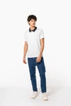 Zweifarbiges Jersey-Polohemd für Herren
