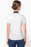 Zweifarbiges Jersey-Polohemd für Damen