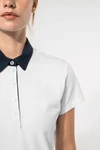 Zweifarbiges Jersey-Polohemd für Damen