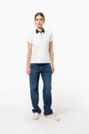Zweifarbiges Jersey-Polohemd für Damen