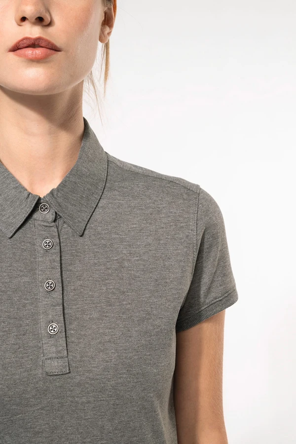 Jersey-Kurzarm-Polohemd für Damen