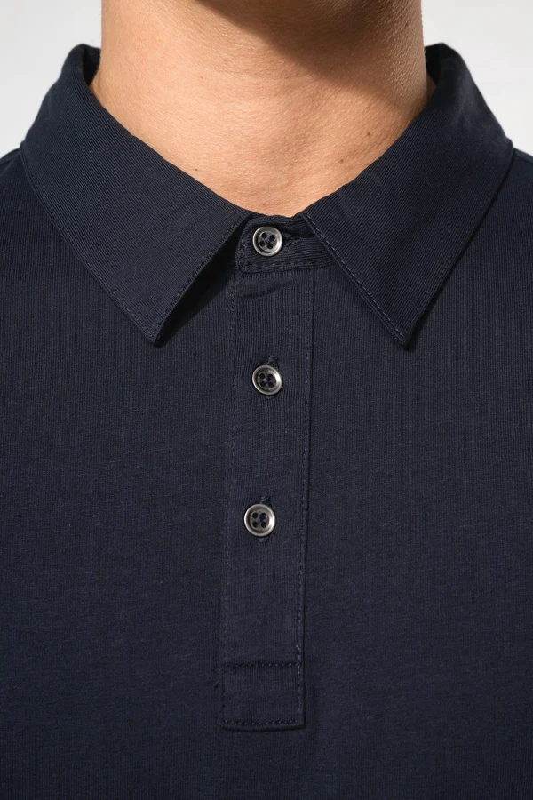 Langarm-Polohemd für Herren aus Jersey