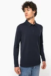 Langarm-Polohemd für Herren aus Jersey