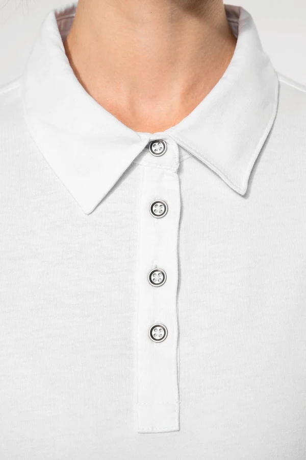 Langarm-Polohemd für Damen aus Jersey
