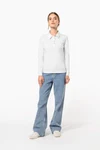 Langarm-Polohemd für Damen aus Jersey