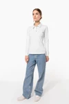 Langarm-Polohemd für Damen aus Jersey