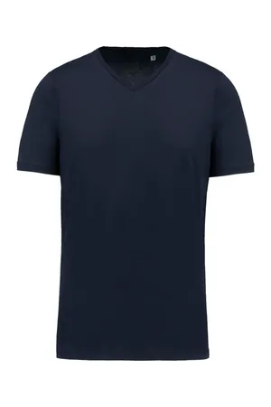 Herren-T-Shirt Supima® mit V-Ausschnitt und kurzen Ärmeln Navy