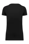 Damen-T-Shirt Supima® mit V-Ausschnitt und kurzen Ärmeln Black