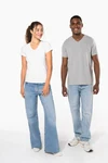 Kurzarm-Damen-T-Shirt mit V-Ausschnitt
