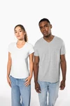 Kurzarm-Damen-T-Shirt mit V-Ausschnitt