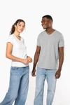 Kurzarm-Damen-T-Shirt mit V-Ausschnitt