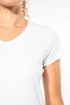 Kurzarm-Damen-T-Shirt mit V-Ausschnitt