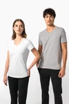Kurzarm-Damen-T-Shirt mit V-Ausschnitt