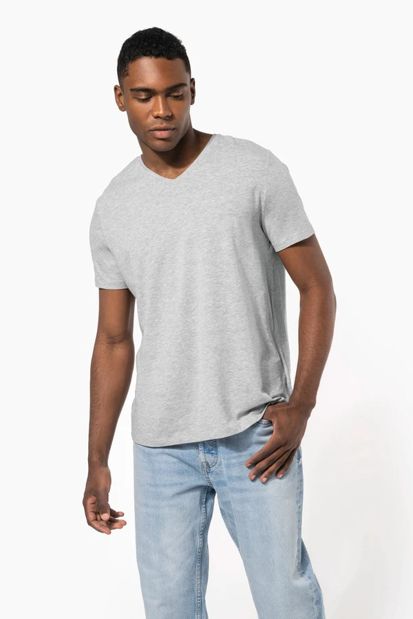 Kurzarm-T-Shirt mit V-Ausschnitt