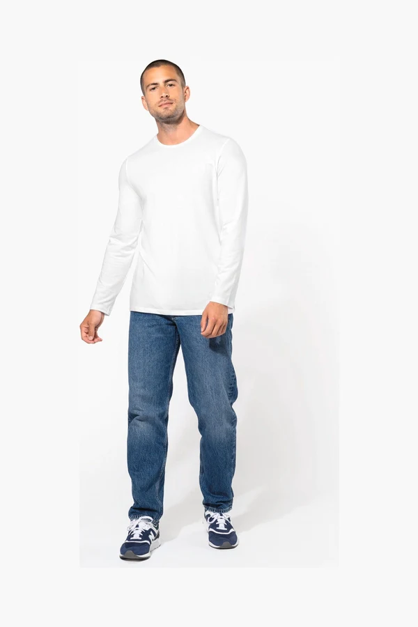 Langarm-T-Shirt mit Rundhalsausschnitt