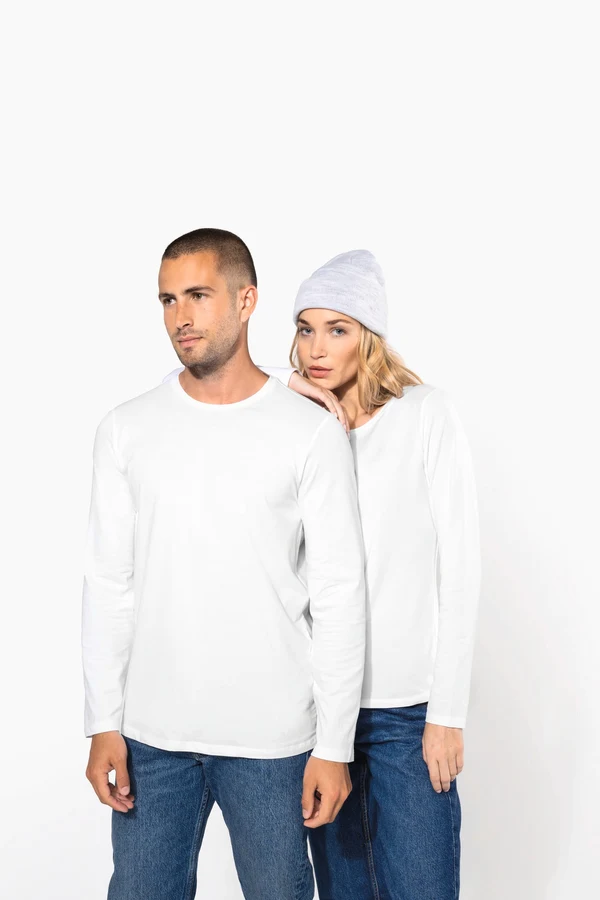 Langarm-T-Shirt mit Rundhalsausschnitt