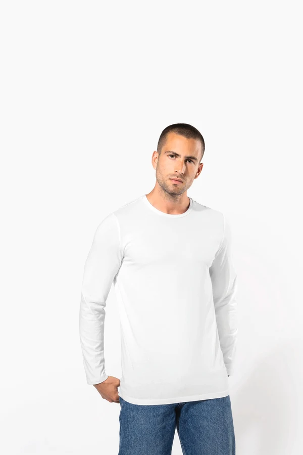 Langarm-T-Shirt mit Rundhalsausschnitt