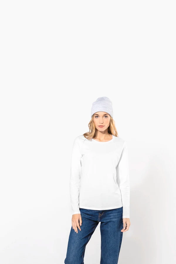 Damen Langarm-T-Shirt mit Rundhalsausschnitt