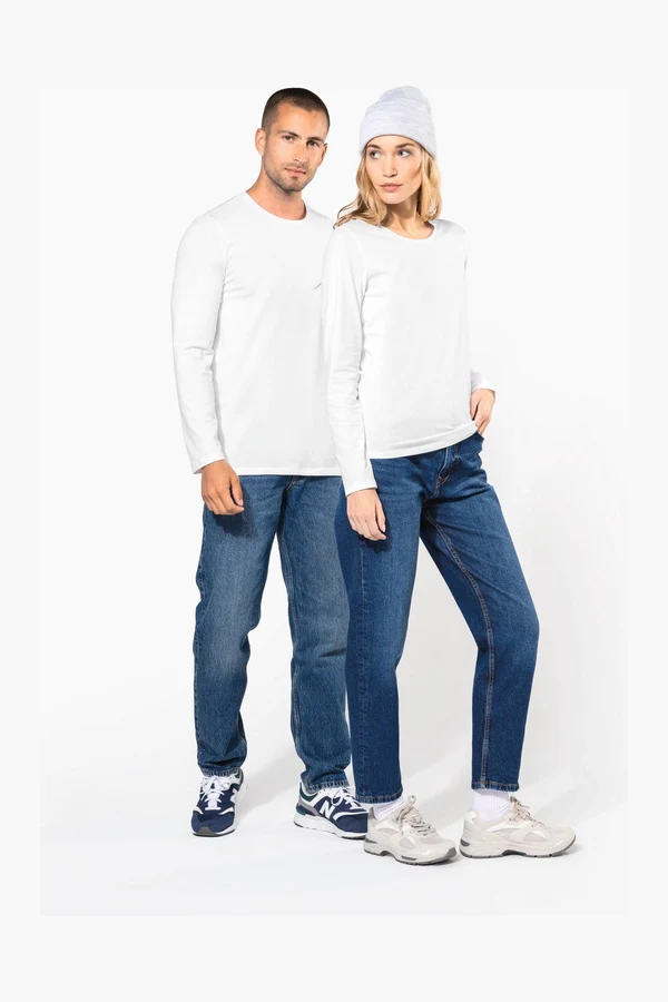 Damen Langarm-T-Shirt mit Rundhalsausschnitt