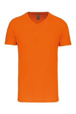 Herren-T-Shirt Bio150 mit V-Ausschnitt Orange
