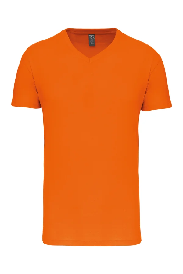 Herren-T-Shirt Bio150 mit V-Ausschnitt Orange