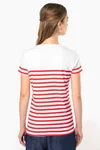 T-Shirt im Marine-Stil mit Rundhalsausschnitt Bio Damen
