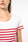 T-Shirt im Marine-Stil mit Rundhalsausschnitt Bio Damen