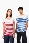 T-Shirt im Marine-Stil mit Rundhalsausschnitt Bio Damen