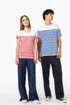 T-Shirt im Marine-Stil mit Rundhalsausschnitt Bio Damen