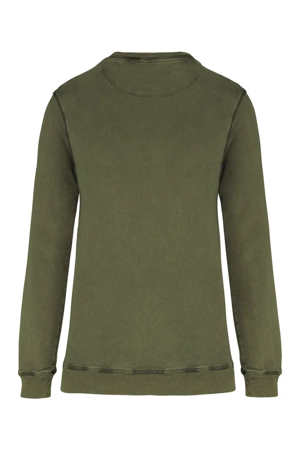 Sweatshirt mit Rundhalsausschnitt Washed Khaki