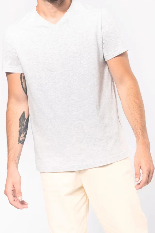 Men's short-sleeved V-neck T-shirt