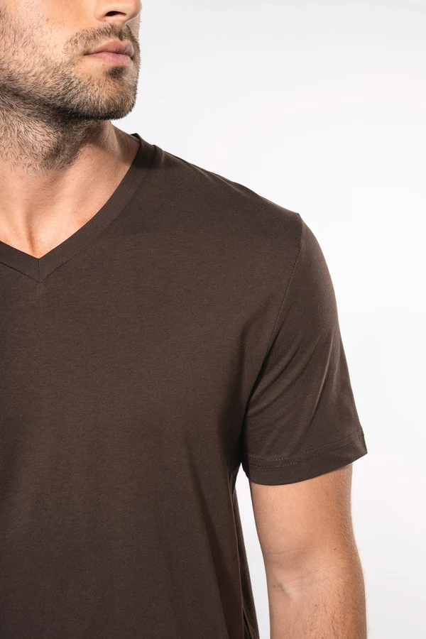 Herren-T-Shirt V-Ausschnitt kurze Ärmel