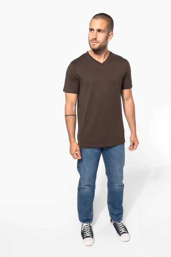 Herren-T-Shirt V-Ausschnitt kurze Ärmel