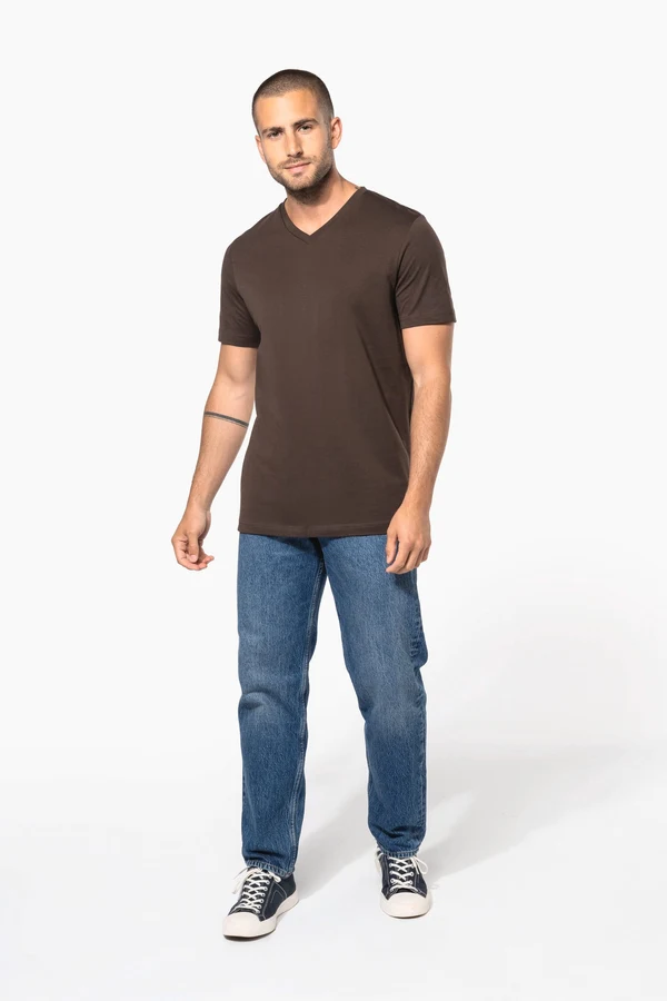 Herren-T-Shirt V-Ausschnitt kurze Ärmel